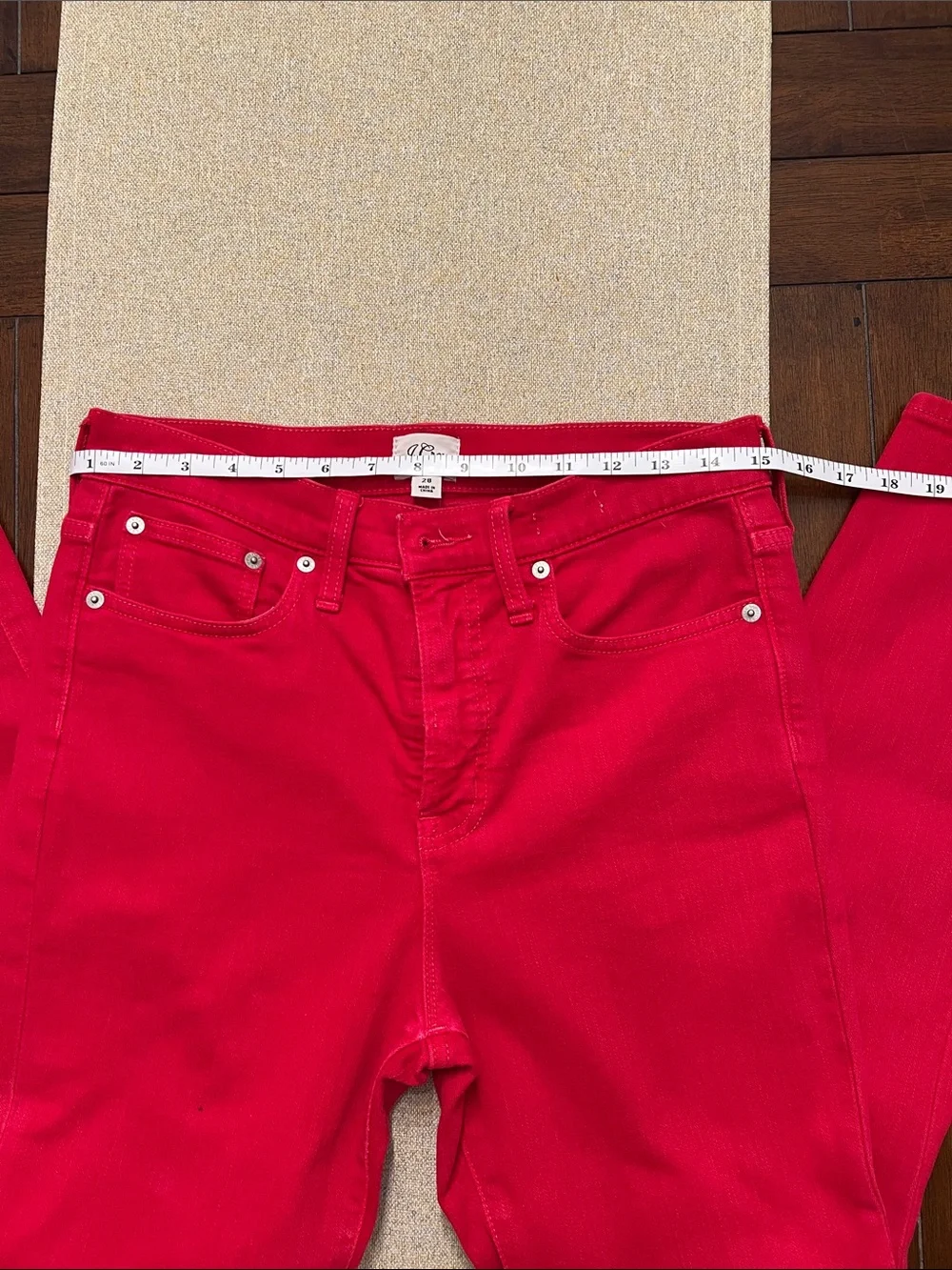 ❤️ J. Crew Women's High Rise Red Jeans